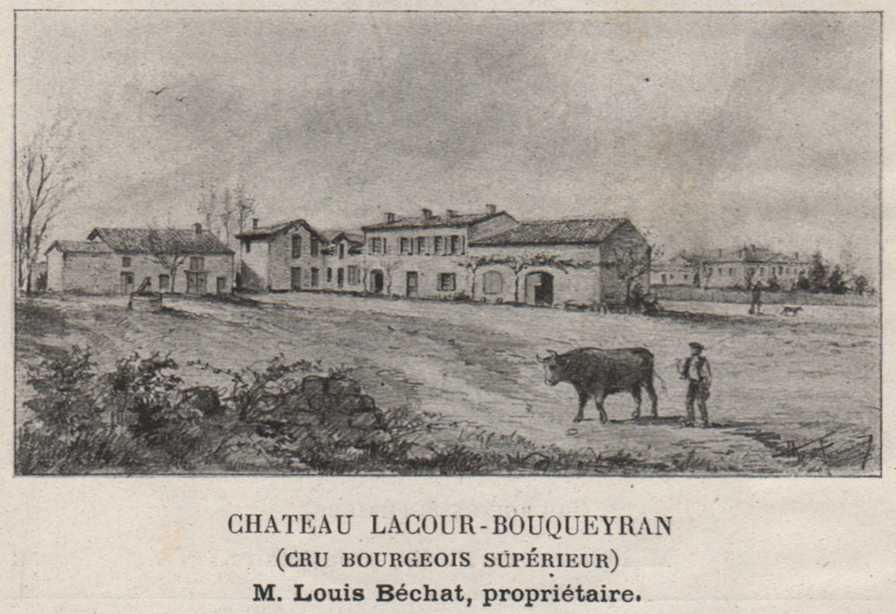 BORDEAUX. Chateau Lacour-Bouqueyran (Cru Bourgeois Supérieur). SMALL 1908